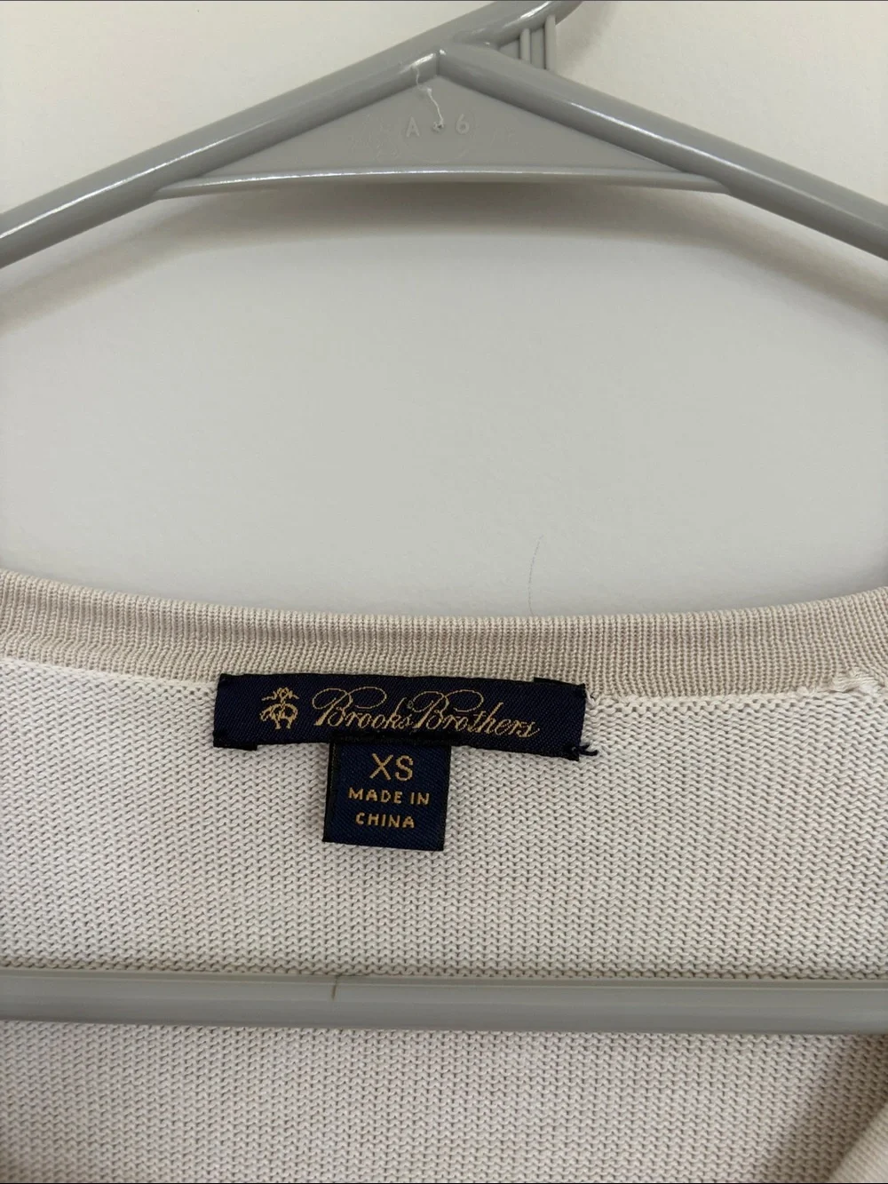 Brooks Brothers Silk & Cotton Cream V-Neck Button Cardigan